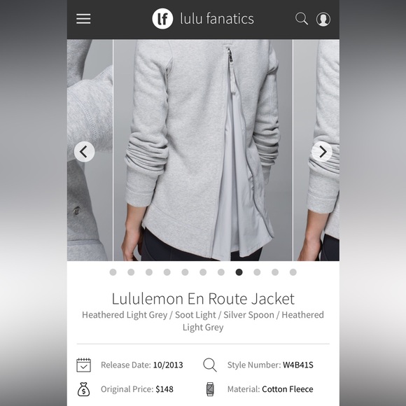 Lululemon🦄NWOT🦄En Route Jacket✨Heathered Light Grey Soot Silver Spoon✨size 4 - Picture 2 of 16